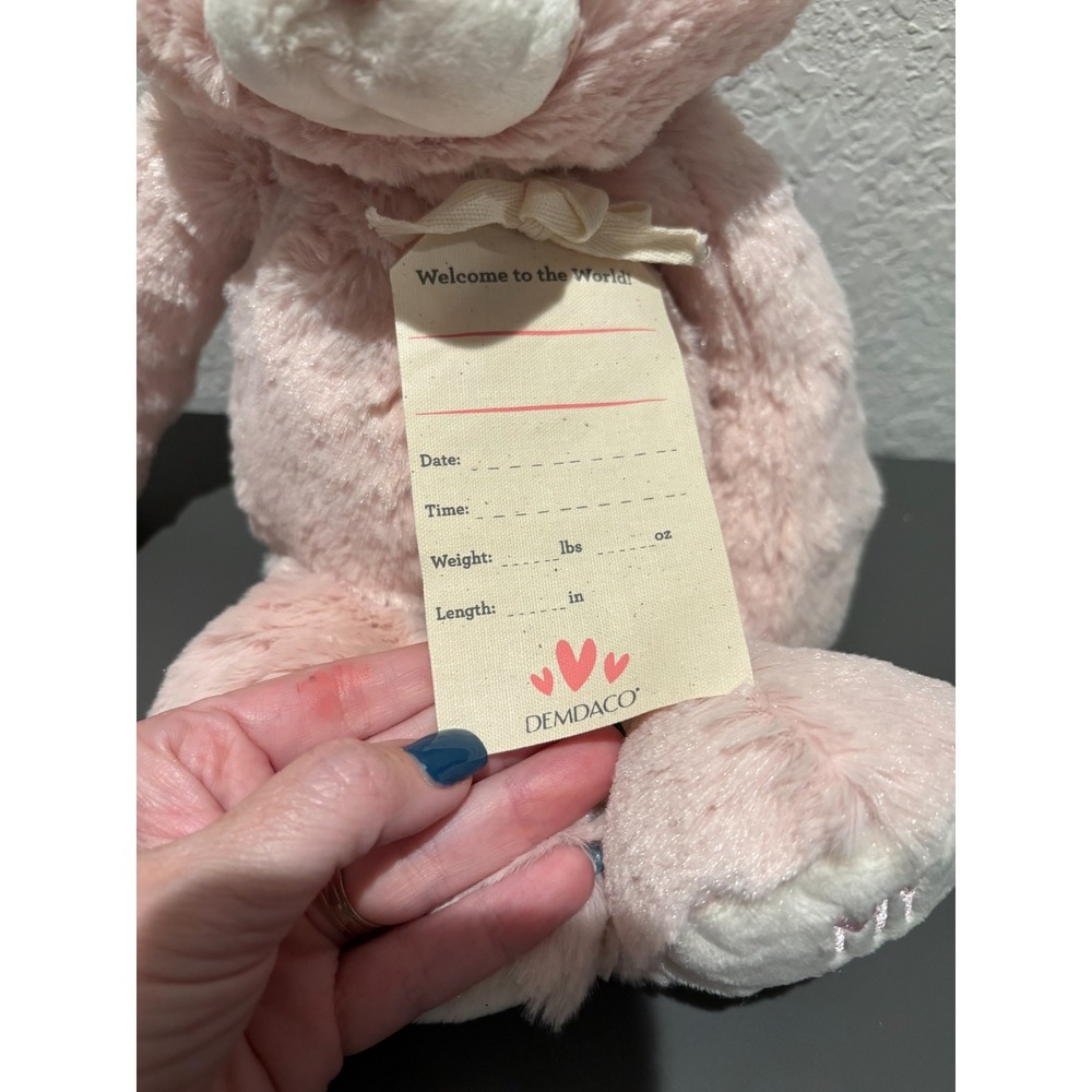 NWT DEMDACO "My First Teddy Bear" Pink 16" Plush Stuffed Animal Baby Shower Gift - Picture 3 of 11